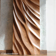 Wood Carved Wall Decor Hand Carved Wooden Wall Decor Featuring Natural Grain and Artisan Detailing