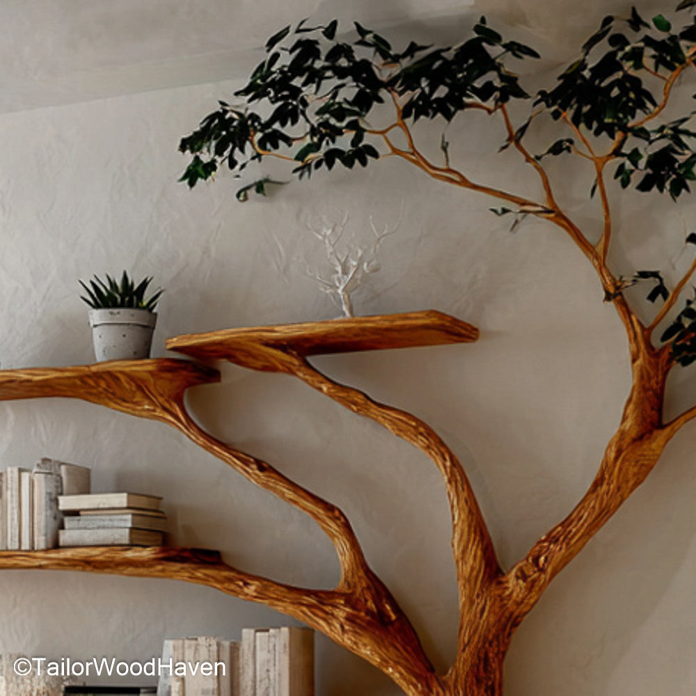 Tree Bookcase Nursery Freestanding Wooden Tree Bookcase for Children’s Rooms, Perfect for Books, Toys, and Playful Decor