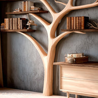 Tree Shaped Bookcase Wooden Bookcase in Artistic Tree Form for Stylish Storage in Living Rooms, Bedrooms, or Kids' Spaces