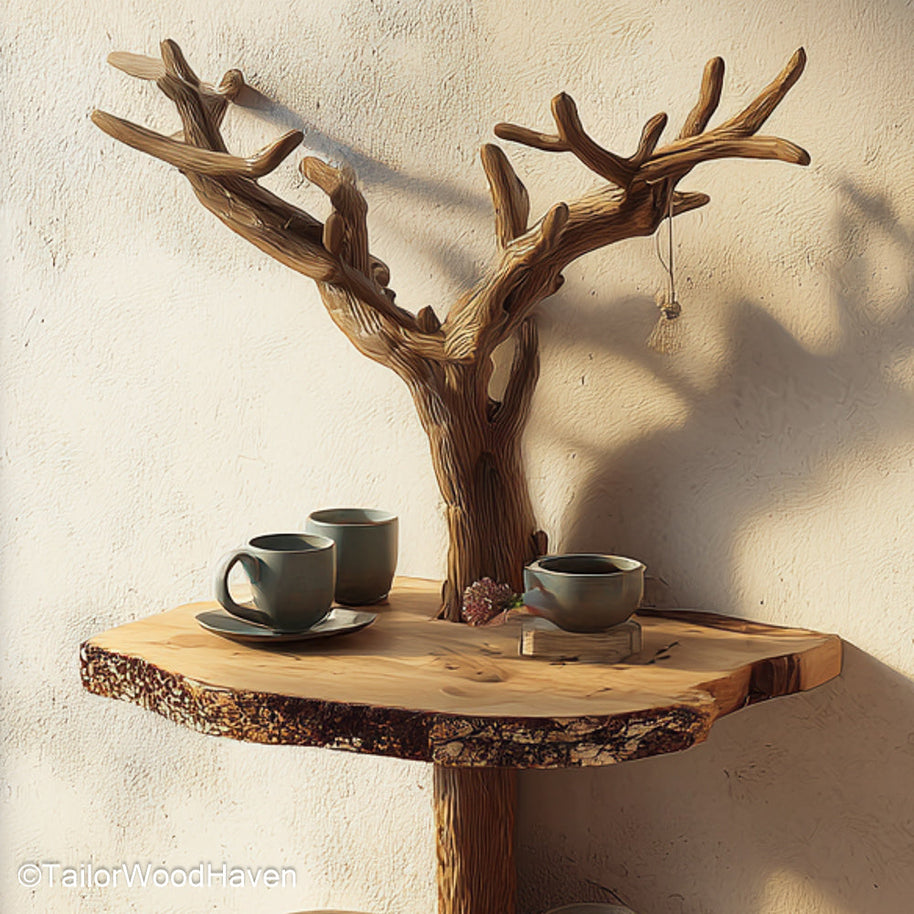 Bedside Table Wall Shelf created from real wood with a slim profile and floating brackets, ideal for compact storage above or beside your bed