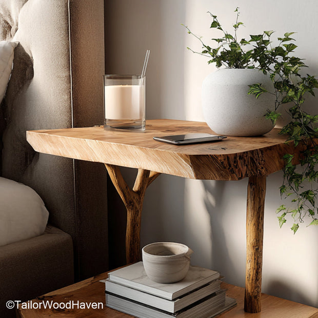 Wall Mounted Side Tables crafted from hardwood with a clean floating profile and strong support, ideal for functional bedroom or hallway storage