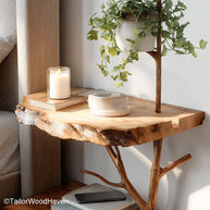 Floating Bedside made from solid wood with clean lines and wall mounted support, designed to bring soft utility and style to modern bedrooms