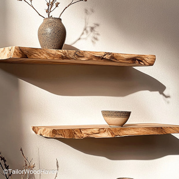 Renter friendly floating shelves with damage free mounting options and lightweight design for easy wall removal without marks