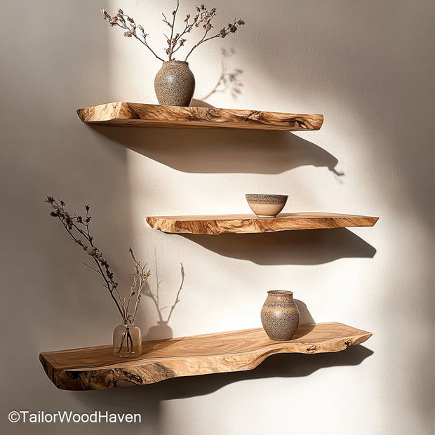 Renter friendly floating shelves with damage free mounting options and lightweight design for easy wall removal without marks