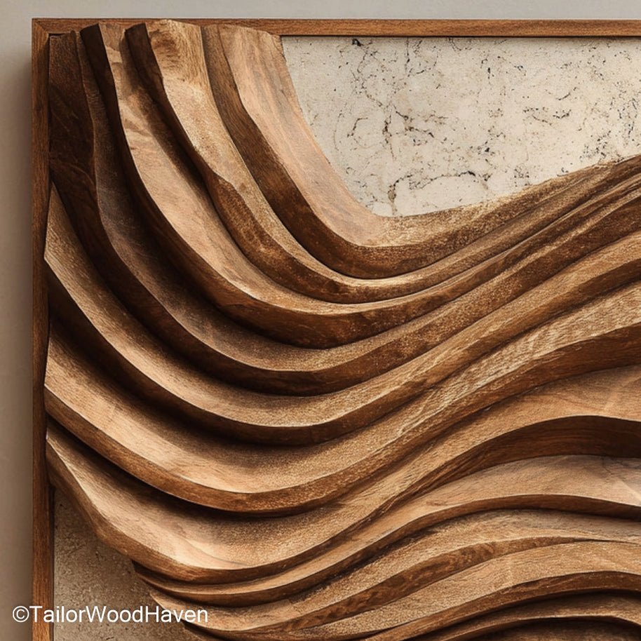 Wall Plaque Wood Rustic Wooden Wall Plaque Made from Solid Wood, Featuring Carved or Etched Designs for Cozy, Natural Home Wall Styling