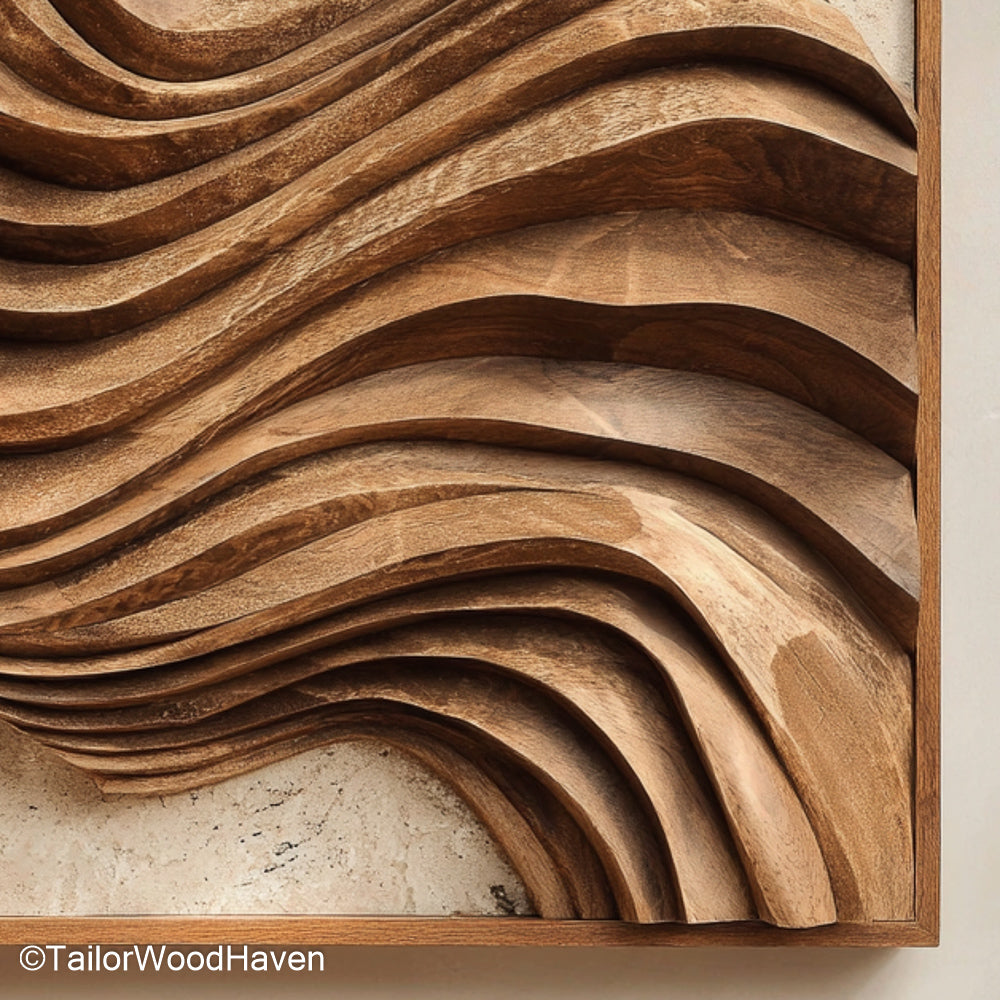 Wall Plaque Wood Rustic Wooden Wall Plaque Made from Solid Wood, Featuring Carved or Etched Designs for Cozy, Natural Home Wall Styling
