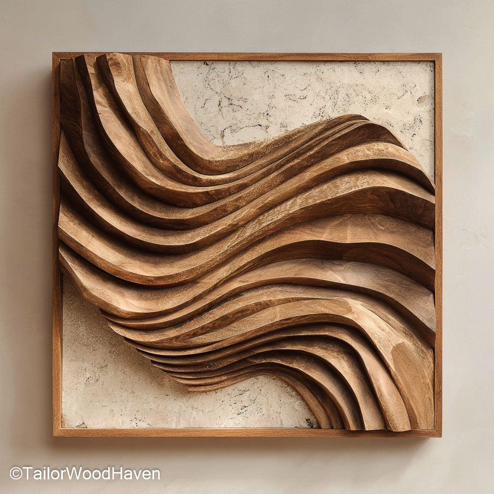 Wall Plaque Wood Rustic Wooden Wall Plaque Made from Solid Wood, Featuring Carved or Etched Designs for Cozy, Natural Home Wall Styling