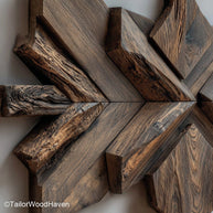 Wall Art Wood Sculpture Handcrafted Wood Sculpture for Wall Art, Made from Solid Timber with Natural Textures for Rustic or Contemporary Decor