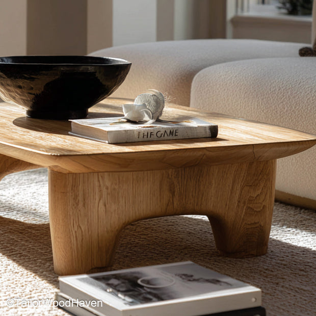 Maple Live Edge Coffee Table Live Edge Coffee Table Made from Solid Maple for a Warm, Light Toned Rustic Look