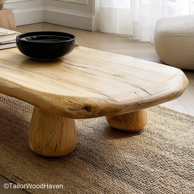 Live Edge Coffee Table Small Compact Live Edge Coffee Table for Small Living Spaces, Nooks, or Reading Corners