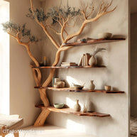 Bookshelf Like Tree Wooden Bookshelf That Looks Like a Tree, Designed for Artistic and Nature Inspired Storage