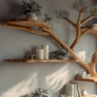 Tree Desktop Bookshelf – Compact Wooden Tree Shelf for Desks or Workspaces, Ideal for Books, Notebooks, and Decor