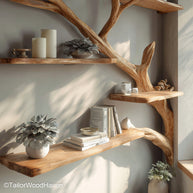 Tree Desktop Bookshelf – Compact Wooden Tree Shelf for Desks or Workspaces, Ideal for Books, Notebooks, and Decor