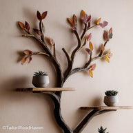 Tree Branch Shelf Wall Artistic Wooden Wall Shelf That Mimics Tree Branches for Natural Decor
