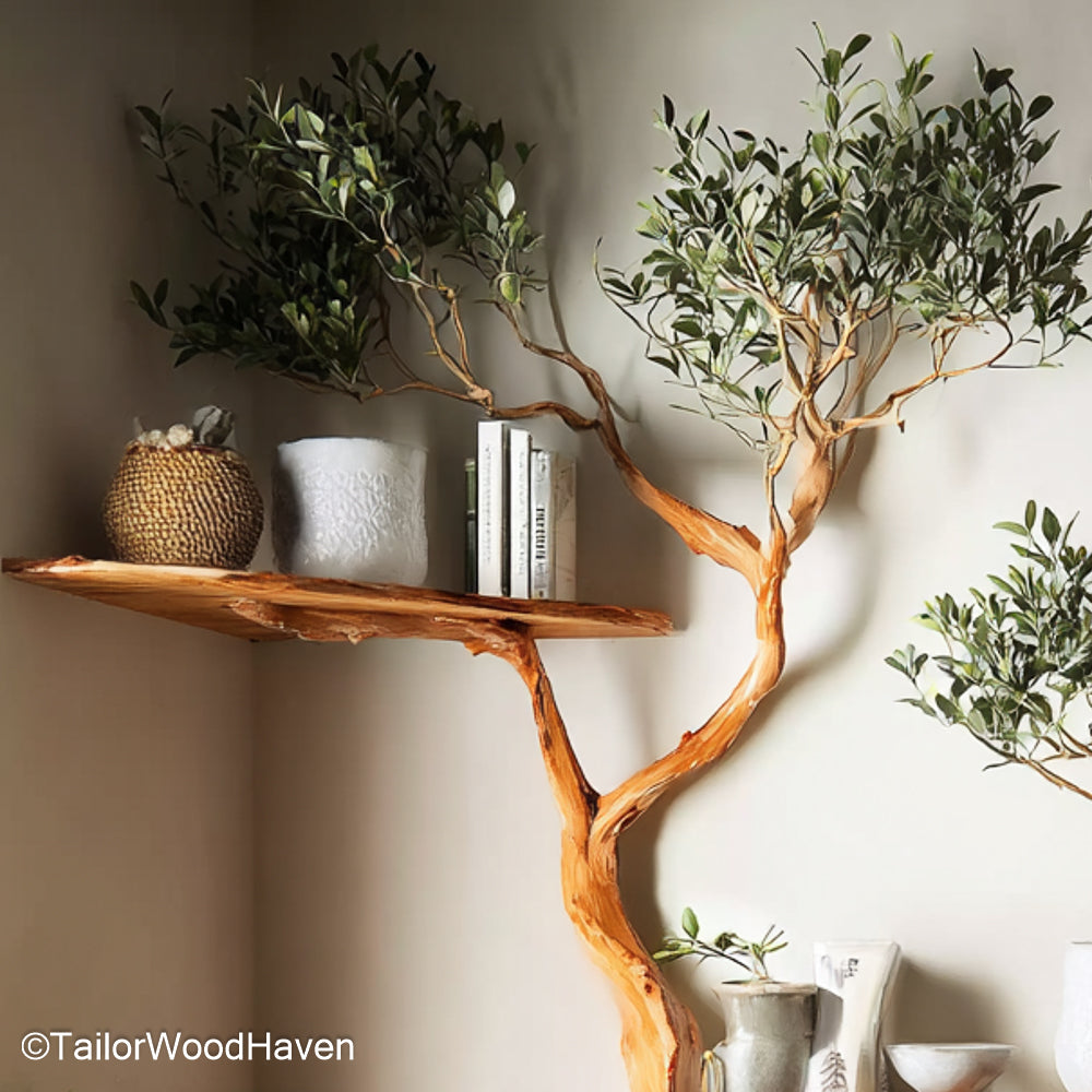 Christmas Tree Shaped Corner Shelf Festive Tree Inspired Corner Bookshelf Perfect for Holiday Decor and Winter Themes