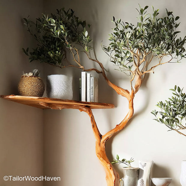 Christmas Tree Shaped Corner Shelf Festive Tree Inspired Corner Bookshelf Perfect for Holiday Decor and Winter Themes