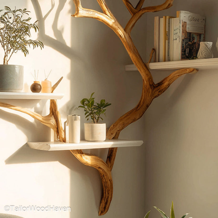 Tree Bookshelf Ideas Artistic Wooden Bookshelf in Tree Form, Inspired by Popular Tree Bookshelf Design Trends