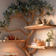 Tree Branch Bookshelf Plans DIY Ready Wooden Tree Shelf Design Inspired by Branch Forms for Rustic Wall Display