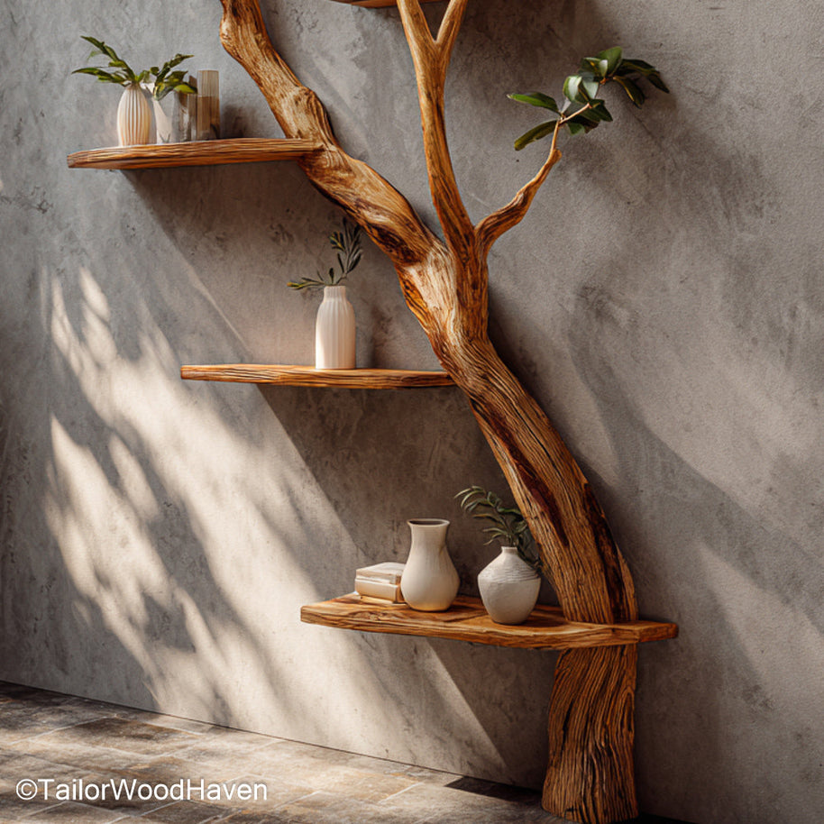 Tree Shelf Nursery Safe and Decorative Tree Shaped Bookshelf for Nurseries and Toddlers’ Rooms