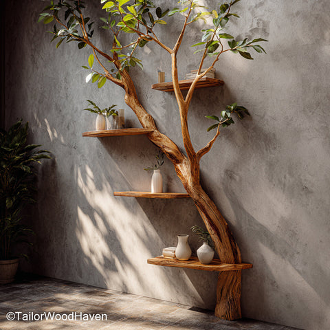 Tree Shelf Nursery Safe and Decorative Tree Shaped Bookshelf for Nurseries and Toddlers’ Rooms