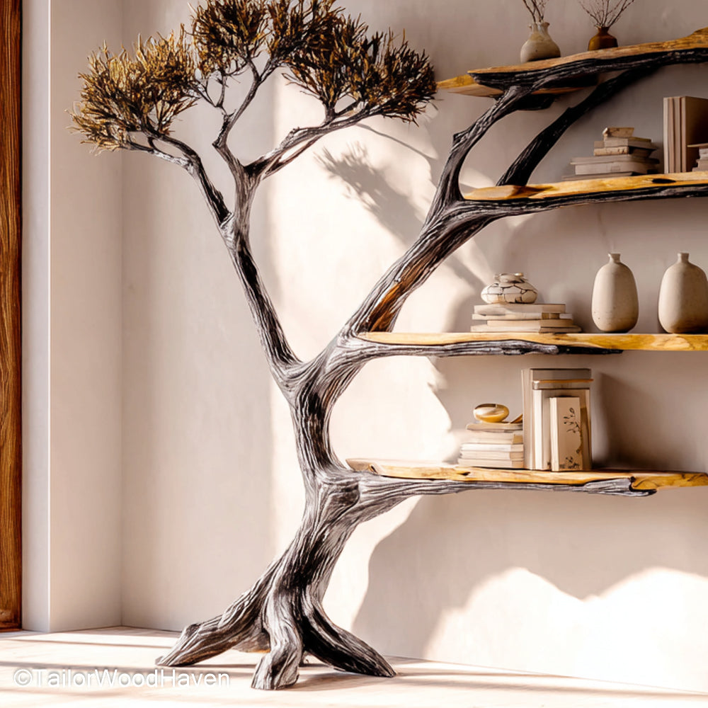 Book Shelf Cherry Wood Elegant Wooden Bookshelf in Rich Cherry Finish for Classic and Nature Inspired Interiors