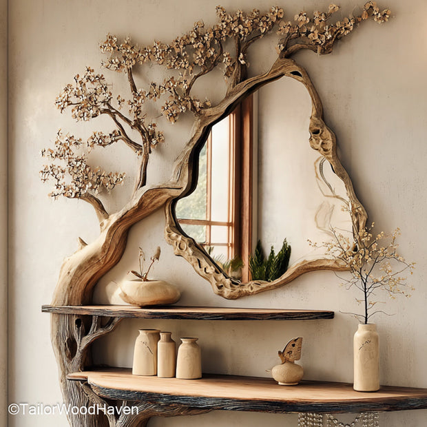 Tree Bookcase White Painted White Tree Shaped Bookcase for Clean, Minimalist, or Nursery Styling