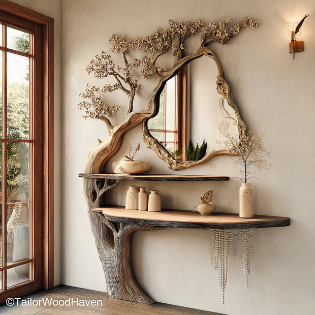 Tree Bookcase White Painted White Tree Shaped Bookcase for Clean, Minimalist, or Nursery Styling