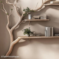 Mounted Tree Bookshelf Wall Mounted Wooden Tree Shelf That Combines Nature Inspired Art and Storage