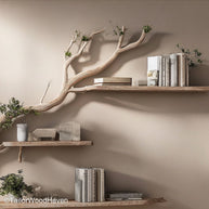 Mounted Tree Bookshelf Wall Mounted Wooden Tree Shelf That Combines Nature Inspired Art and Storage