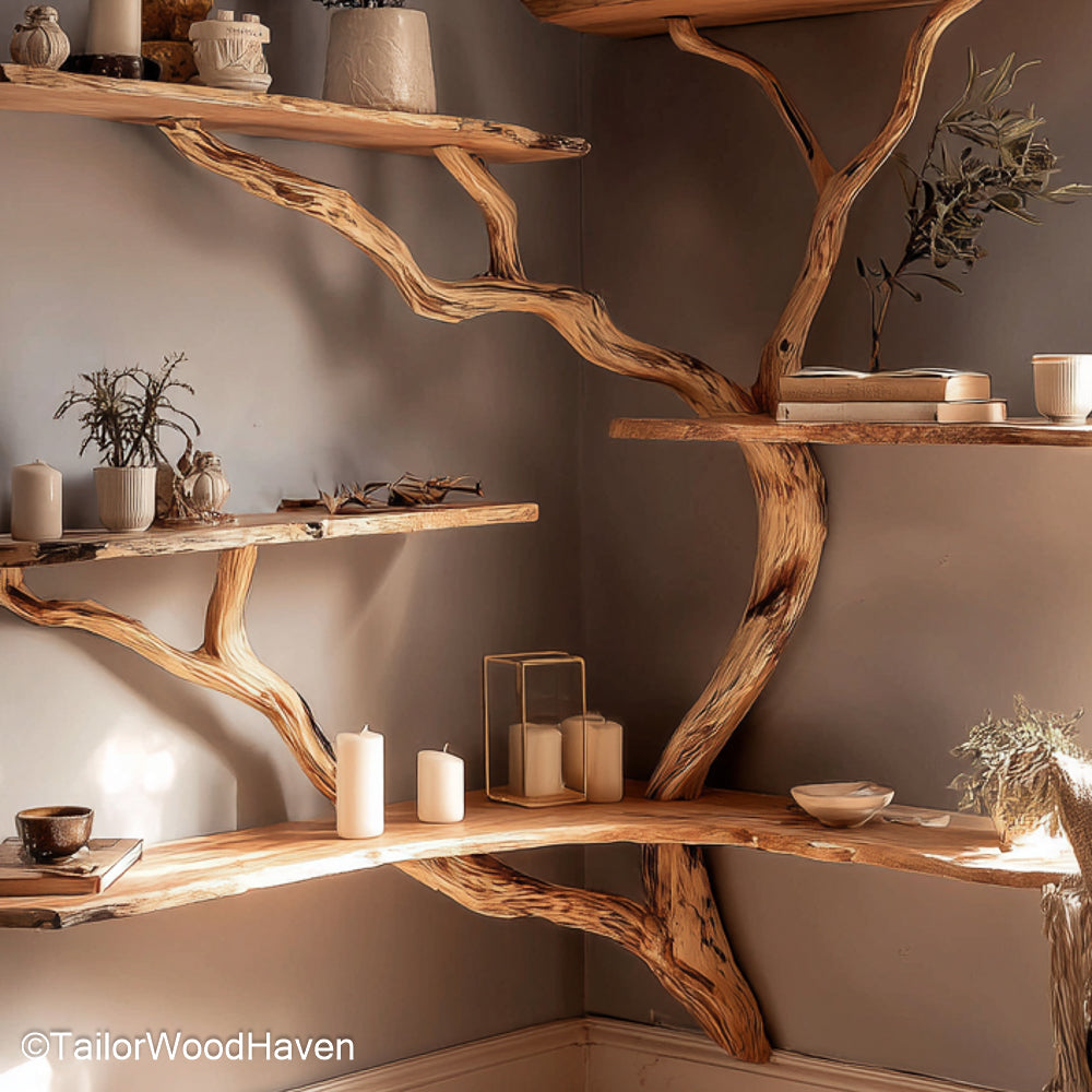 Tree Stump Bookshelf Unique Wooden Bookshelf Carved from Tree Stump Form for Organic and Rustic Room Decor