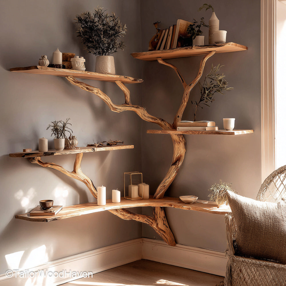 Tree Stump Bookshelf Unique Wooden Bookshelf Carved from Tree Stump Form for Organic and Rustic Room Decor