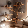 Tree Stump Bookshelf – Unique Wooden Bookshelf Carved from Tree Stump Form for Organic and Rustic Room Decor