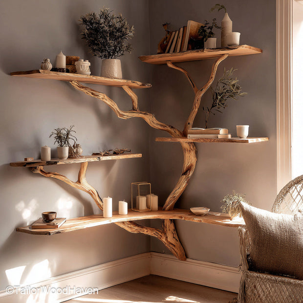 Tree Stump Bookshelf Unique Wooden Bookshelf Carved from Tree Stump Form for Organic and Rustic Room Decor