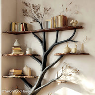 Tree Type Book Shelf Unique Tree Type Book Shelf with Vertical Branch Like Design for Creative and Rustic Book Storage