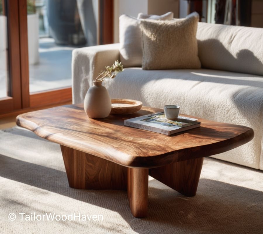 Vintage live edge coffee table