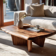 Vintage live edge coffee table