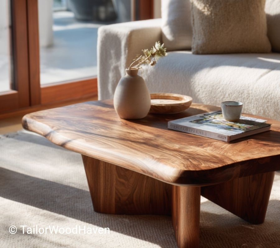 Vintage live edge coffee table
