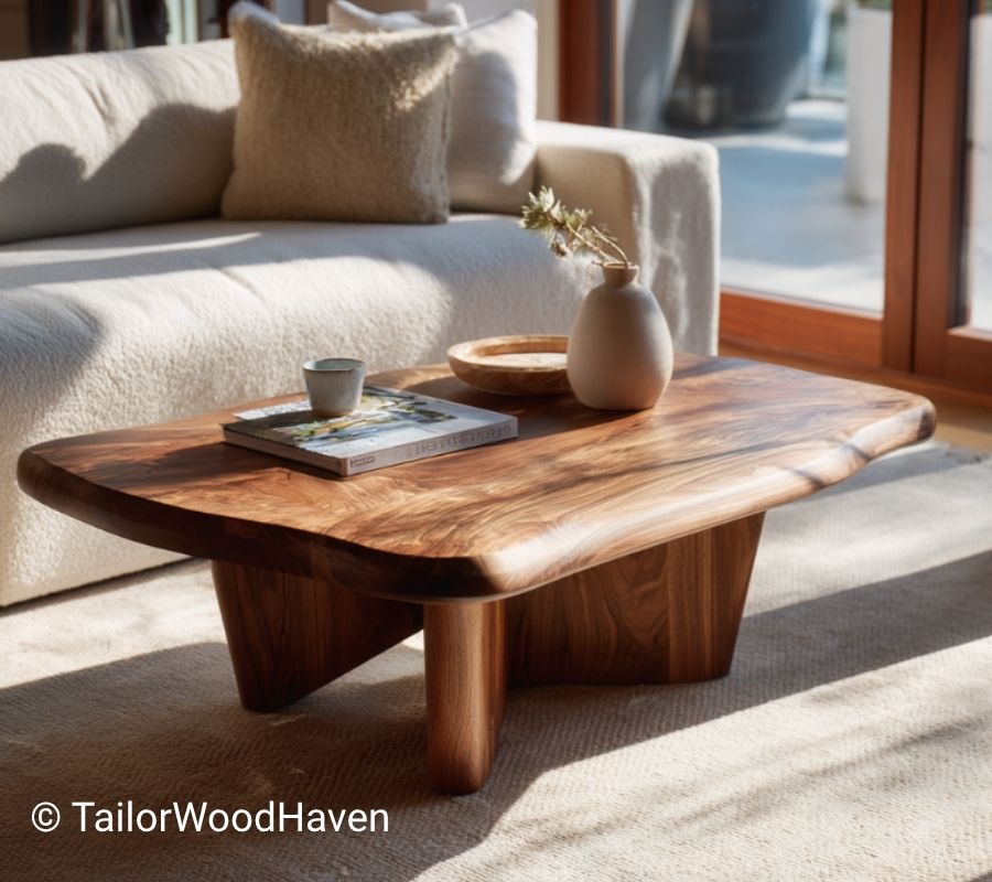 Vintage live edge coffee table