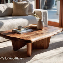 Vintage live edge coffee table