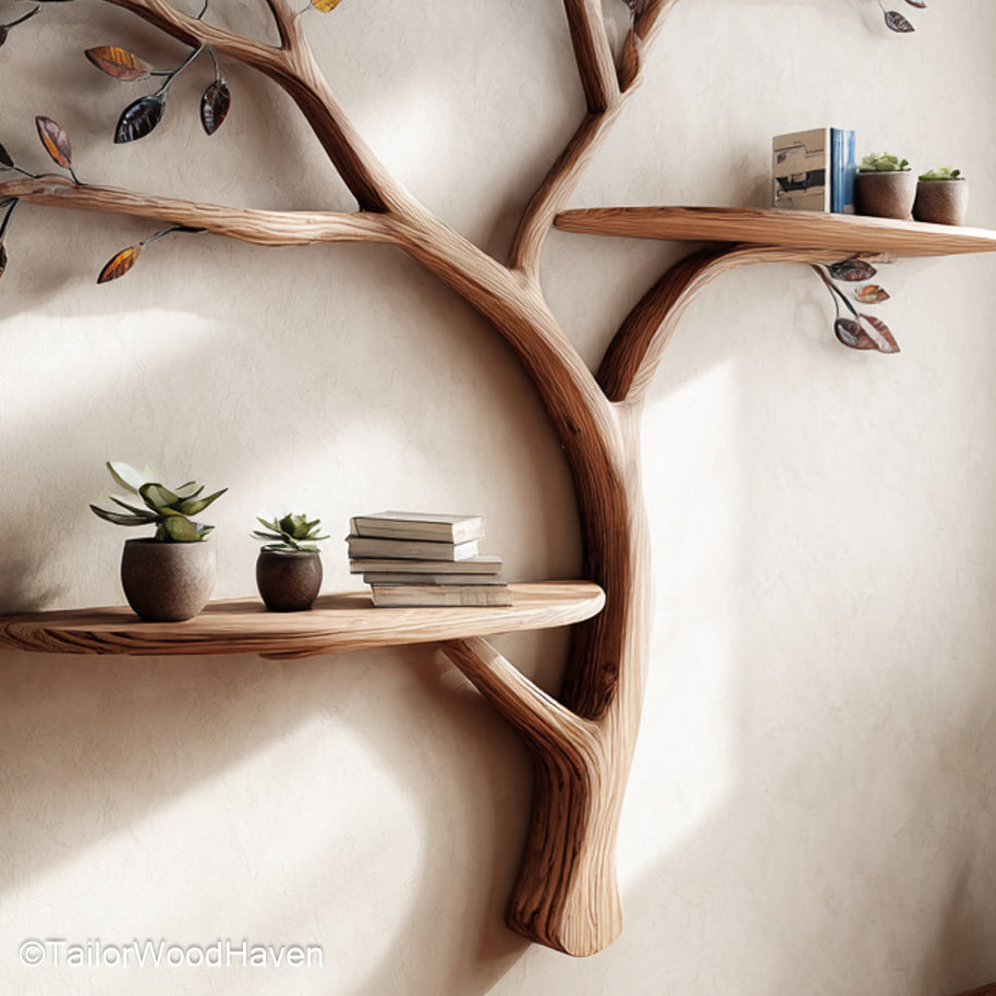 Wall Tree Bookcase Freestanding or Mounted Wooden Bookcase Designed in Tree Form to Add Charm to Any Room Wall
