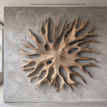 Radiating Driftwood Wall Sculpture | Natural Real Wood