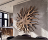 Radiating Driftwood Wall Sculpture | Natural Real Wood