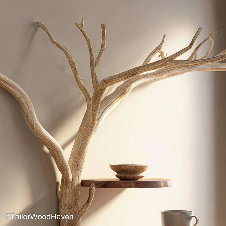 Wall Mounted Bedside Shelves built from solid wood with durable mounting and soft finish, ideal for storing bedroom items without taking up floor space