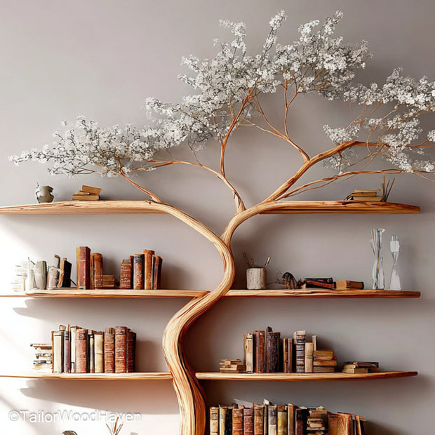 Book Shelf Christmas Tree Festive Tree Shaped Bookshelf for Holiday Displays, Made from Durable Wood