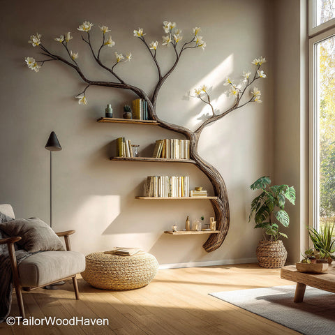 Nursery Bookshelf Tree Safe and Stylish Wooden Tree Bookshelf Designed for Toddlers’ Rooms and Baby Nurseries