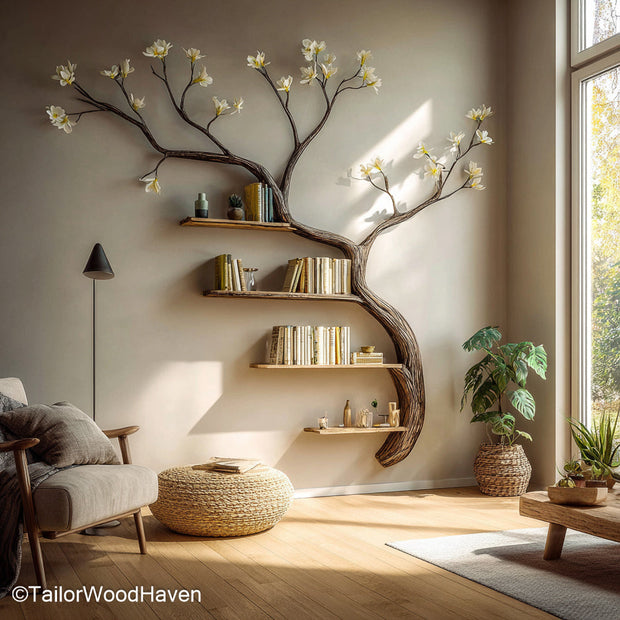 Nursery Bookshelf Tree Safe and Stylish Wooden Tree Bookshelf Designed for Toddlers’ Rooms and Baby Nurseries