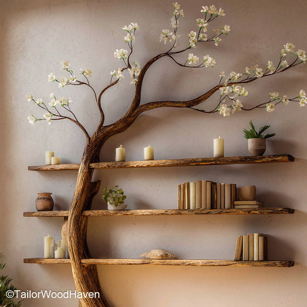 Christmas Tree Bookcase Festive Tree Shaped Wooden Bookcase for Holiday Decor, Great for Seasonal Displays or Winter Themed Rooms