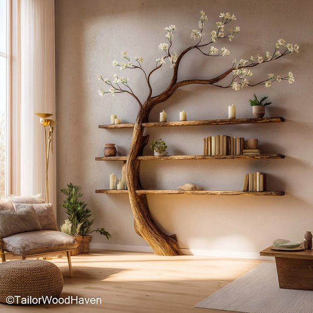 Christmas Tree Bookcase Festive Tree Shaped Wooden Bookcase for Holiday Decor, Great for Seasonal Displays or Winter Themed Rooms